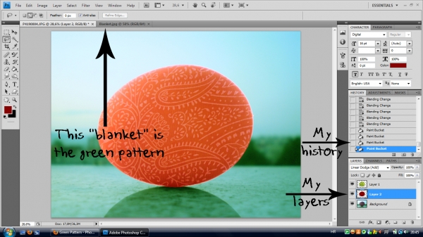 Creation of Patterned Egg: Step 2